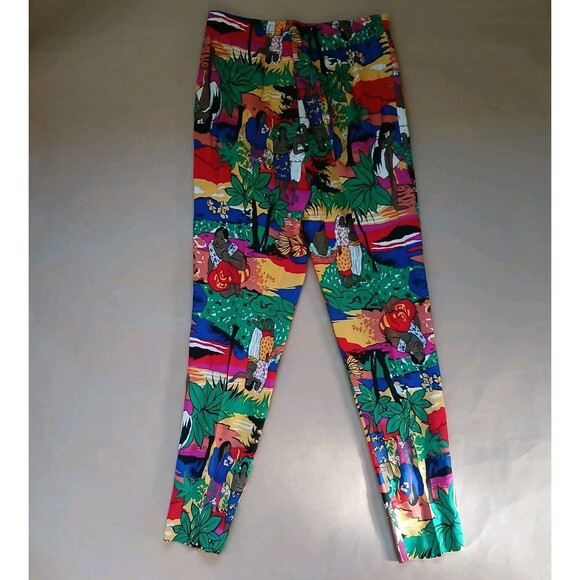 Judy Knapp Vintage Silver Brocade Pants Womens Size S High Waist Made in USA - Picture 2 of 8